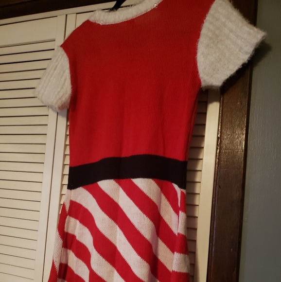 Juniors No Boundries Mrs Claus Sweater Dress Large - Picture 5 of 6